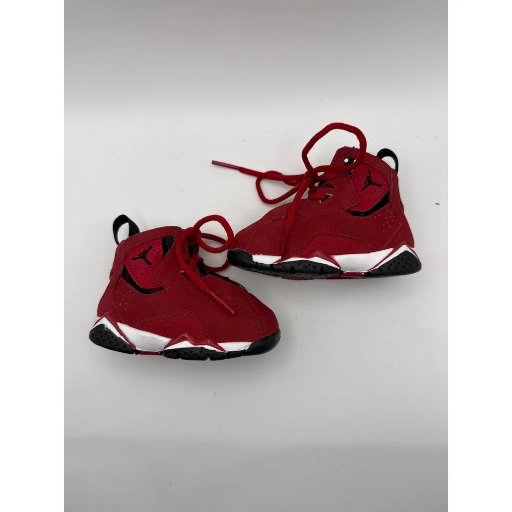 Nike‎ Jordan 7 Retro TD Gym Red Black White Toddler Sneakers 343796-607 Size 3C